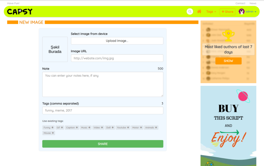 Capsy - Funny content sharing platform