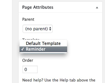 Page Reminder for WP