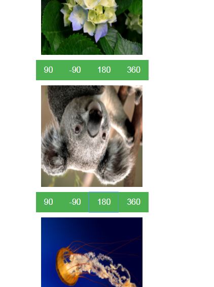 Javascript multi file uploader with rotate images
