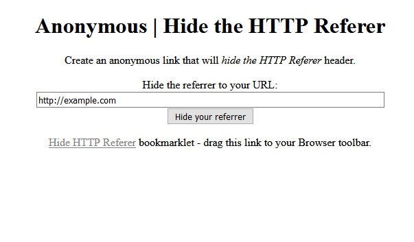 Hide HTTP Referer Header Scripts