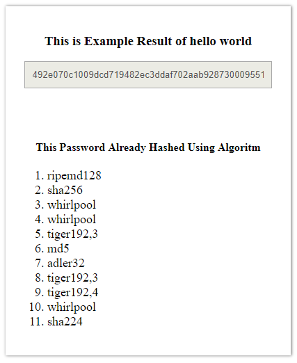 Hasher With Different Algoritm