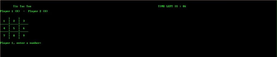 TIC TAC TOE CONSOLE BASED GAME WITH TIME 
