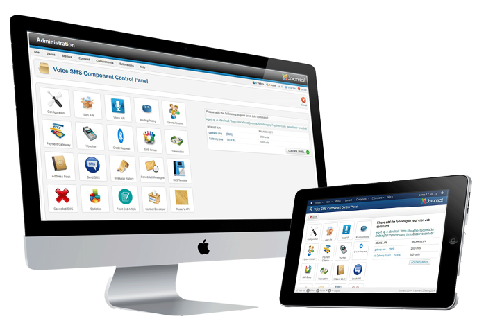 SMSVOICEPORTAL- Joomla Bulk SMS and voice Messaging Component with Reseller System