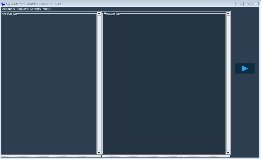 Skyipe Monster Client. For multithread chating, sending requests, sending messages to contact list