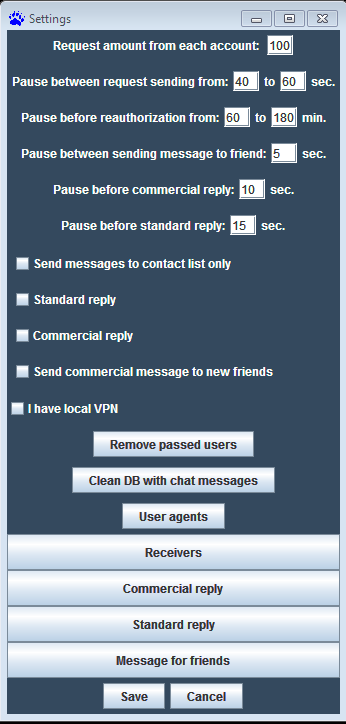 Skyipe Monster Client. For multithread chating, sending requests, sending messages to contact list