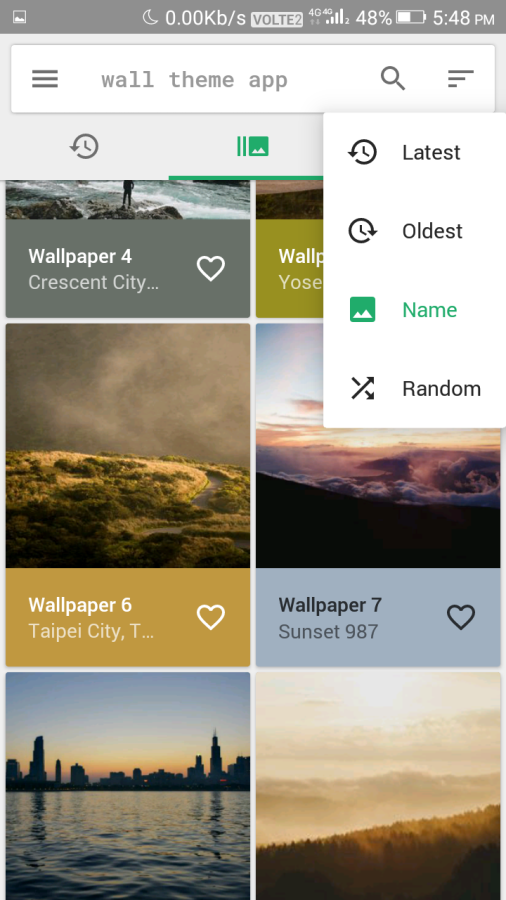 Wall theme app for android