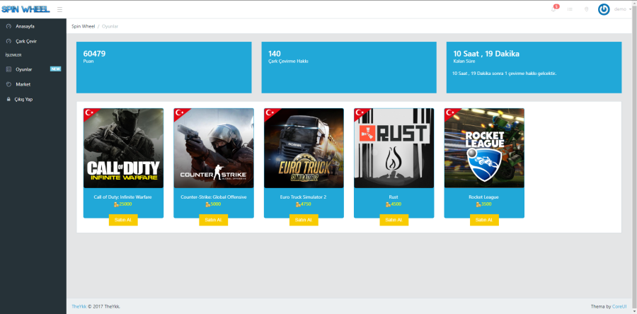 Spin Whell php game