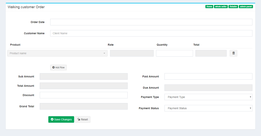 wholesale,retailer,walking customer stock inventory system and managment system in php javascript