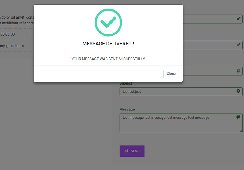 Beautiful Contact Form using AJAX And jQuery with the validation text field