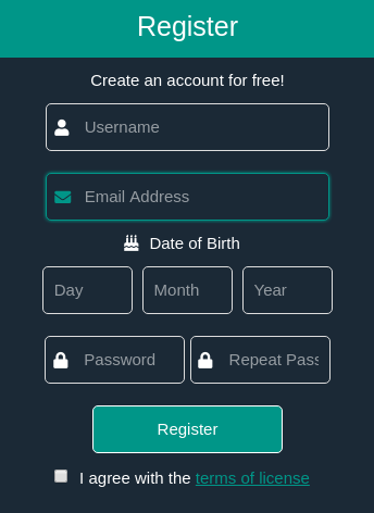 Register Form [Responsive]
