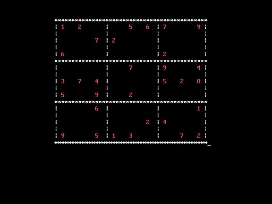 Sudoku -The Game in C language