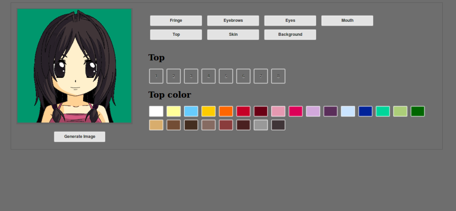 Online cartoon portrait creator script, html, php
