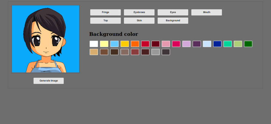 Online cartoon portrait creator script, html, php