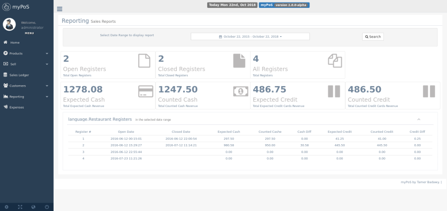 myPoS - PHP Point Of Sale Application