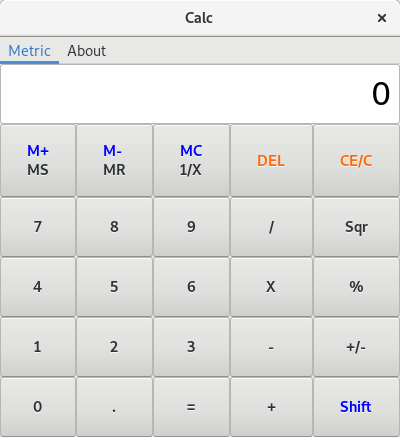 Calc -  simple calculator with metric converter