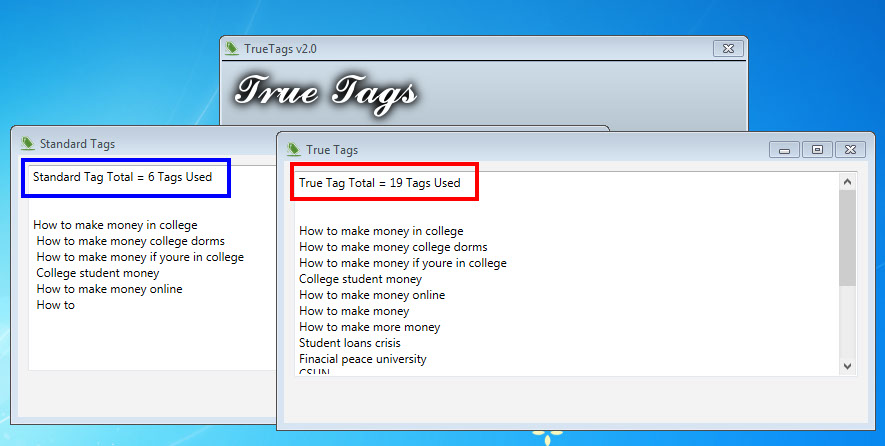 True tag software for videos 