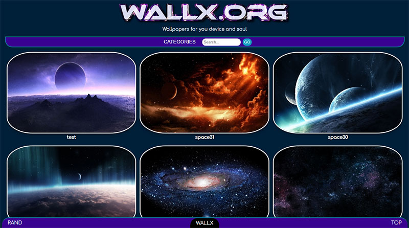 Backgrounds - Wallpapers script WALLX