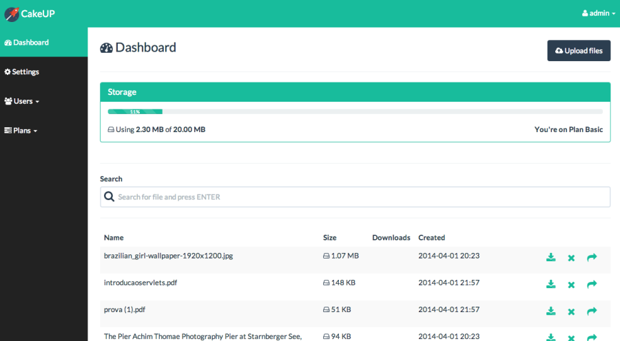 CakeUP - CakePHP multiple file uploading app