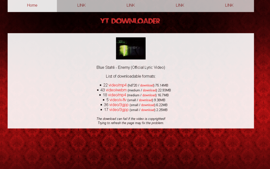 Youtube Downloader PHP script