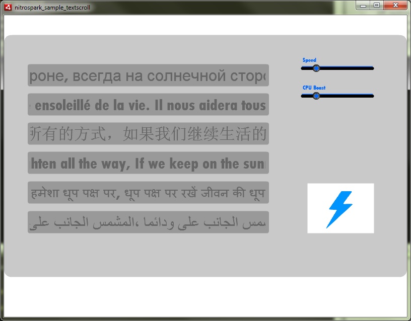 Nitrospark Plugin - Fluidic Text Scroll