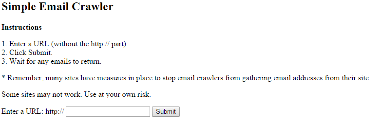 Simple Email Crawler