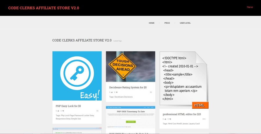 Code Clerks Affiliate Shop PHP Script V2.0