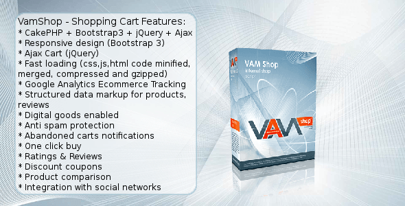 VamShop: Bootstrap + jQuery + Ajax Cart