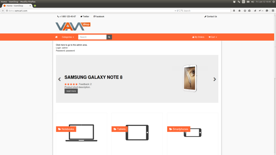 VamShop: Bootstrap + jQuery + Ajax Cart