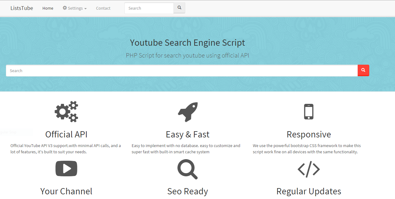Youtube search script