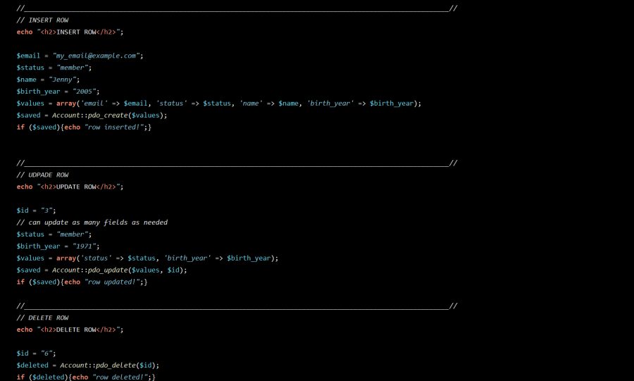 dynamicPDO, fully dynamic, customizable & prepared OOP PDO PHP MYSQL script