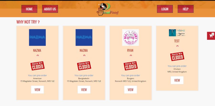 Restaurant Marketplace, Online Food Orders