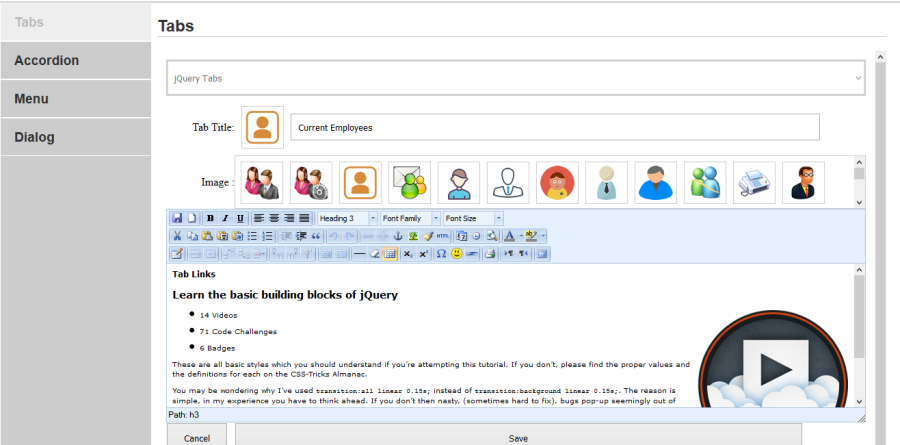 Web UI Builder (jQuery)