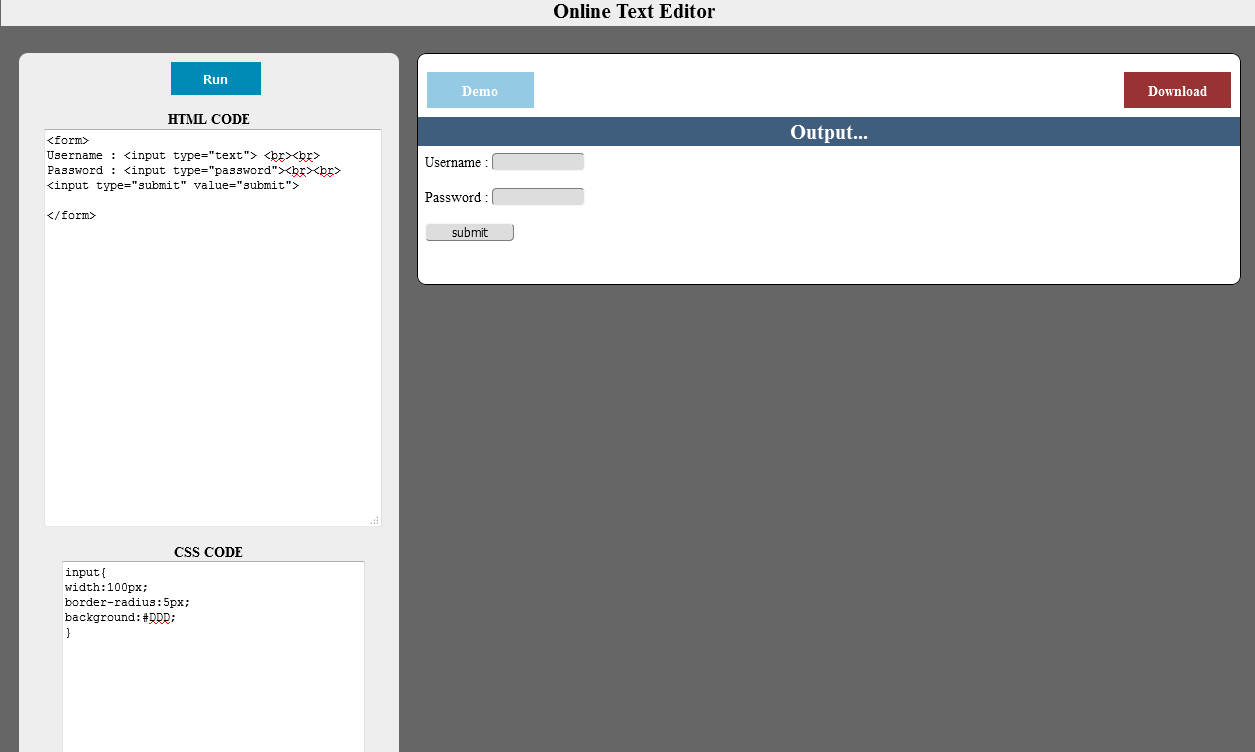 Online Text Editor