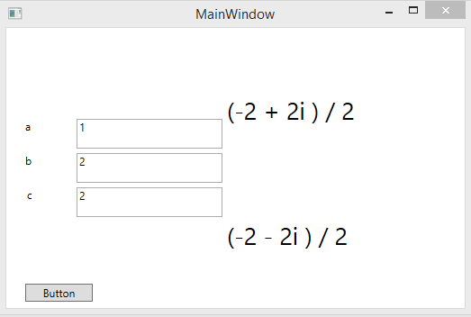 quadratic equation calculator c#