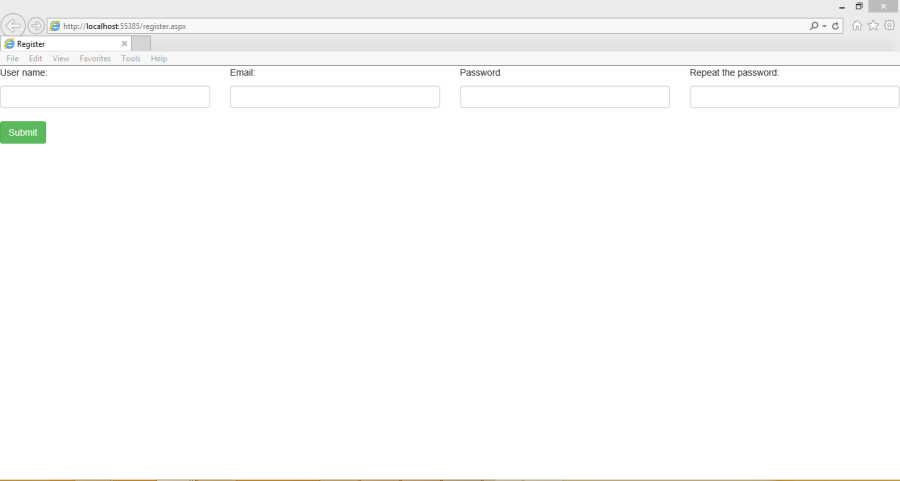 asp.net registration and log in forms with sql