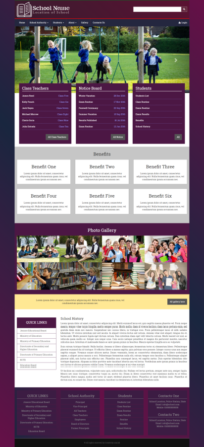 School - Responsive Bootstrap HTML5 Template
