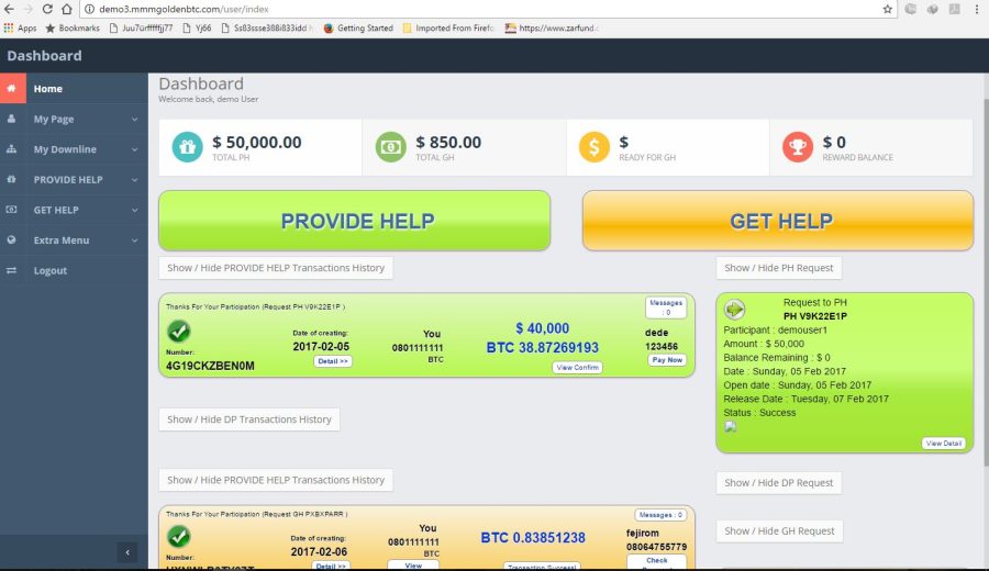 MMM WEBSITE CLONED SCRIPT FEBRUARY 2017 UPDATE COINBTC