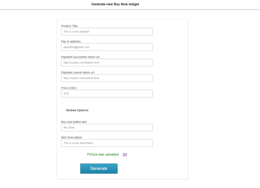 Easy Paypal Button & Widget Generator
