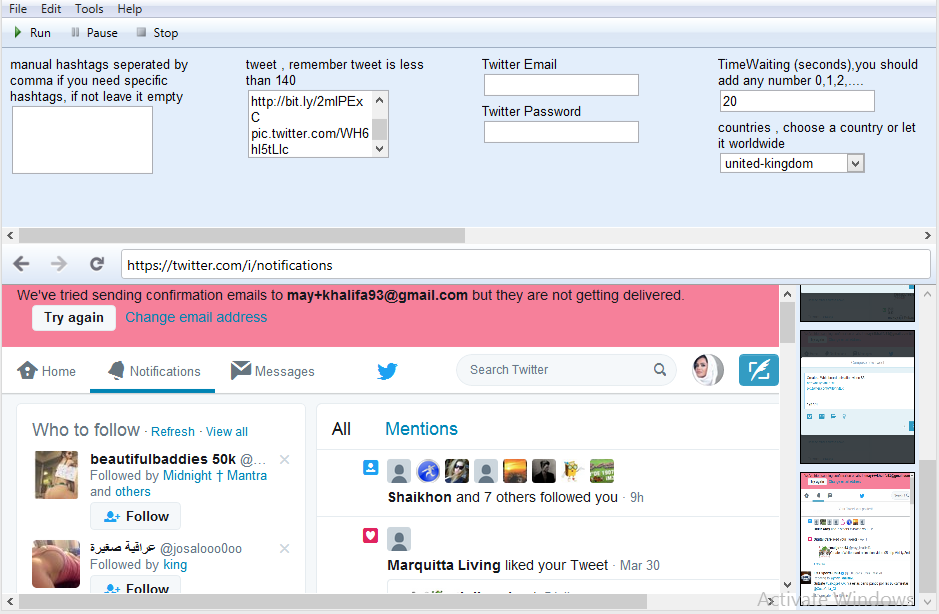 Twitter Hashtags Dominator