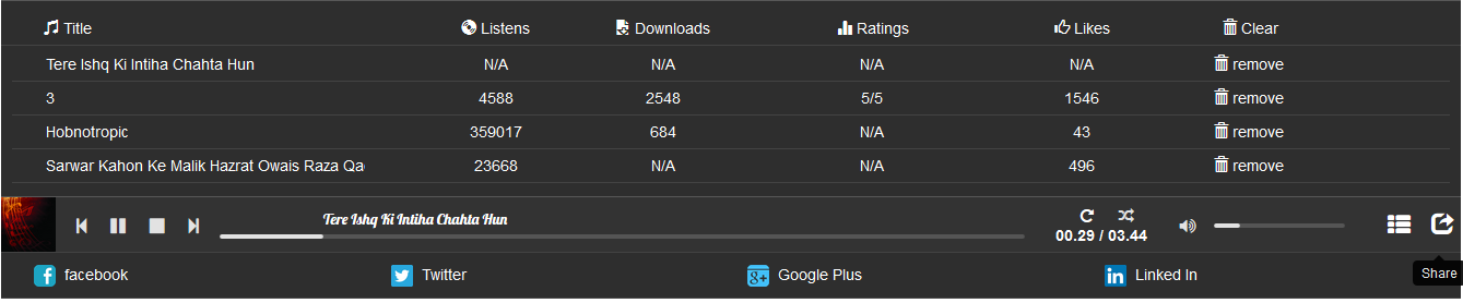Flat Audio Player