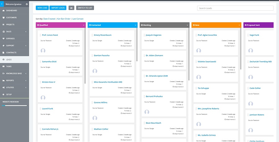 develop ADVANCE CRM and project management for company and business