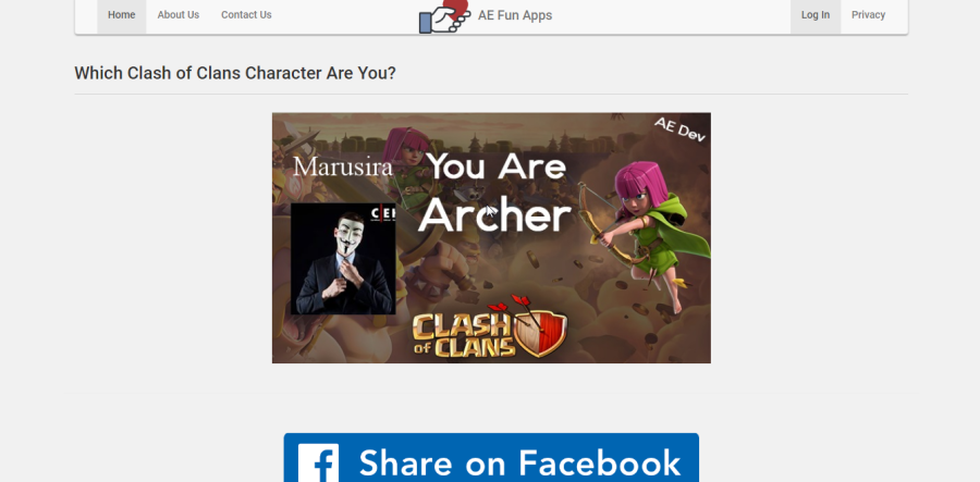 AE - Facebook Fun Apps Website
