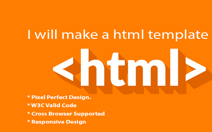 make PSD to HTML template  