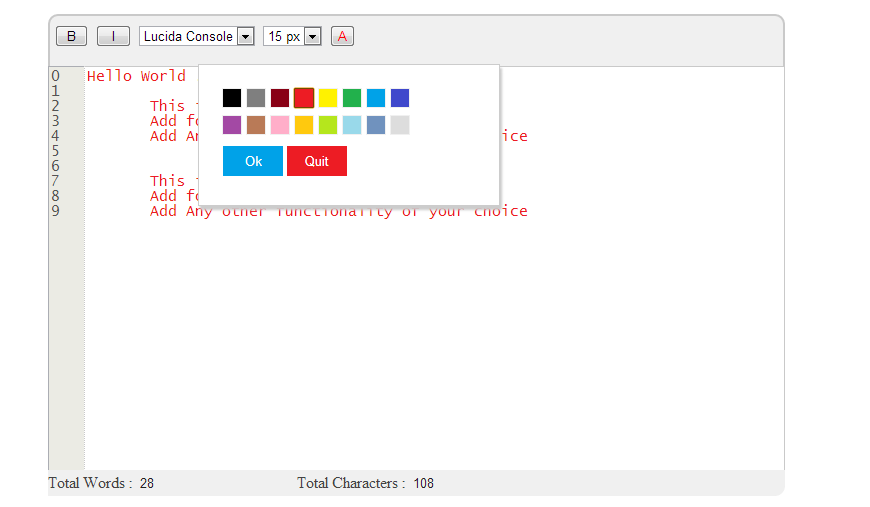 text editor