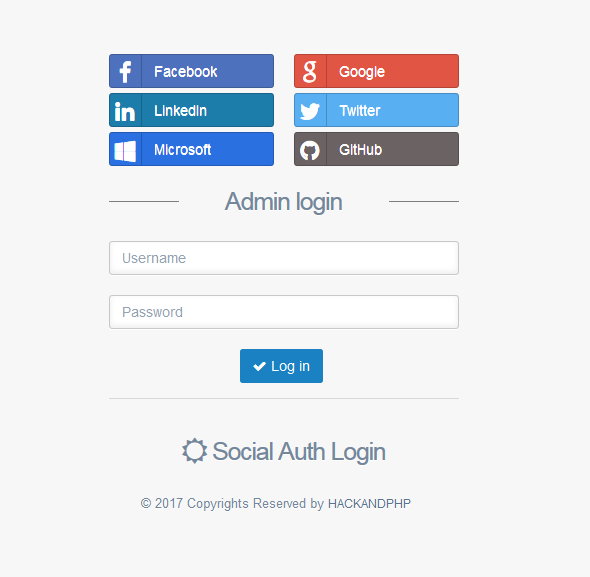 Social Oauth Login