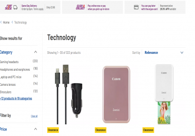Argos. co. uk scraper Get Prices of All Products