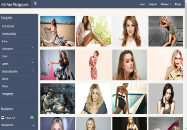 PHP Photo gallery Website,  Free earning Wallpaper Website Script