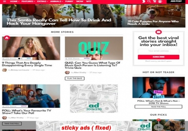 Best Viral Magazine WordPress Theme + quiz questions poll