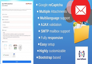 Ajax PHPContactForm - reponsive Ajax Contact Form with attachments