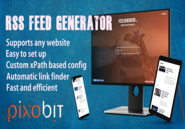 RSS Feed Generator - Automatically collects all articles urls and basic information